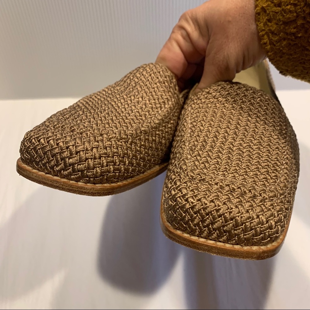 Stuart Weitzman Taupe Woven Loafers - Picture 7 of 8